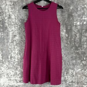 Uniqlo Size S Cotton Blend Mini Shift Dress Purple Sleeveless Casual Pullover